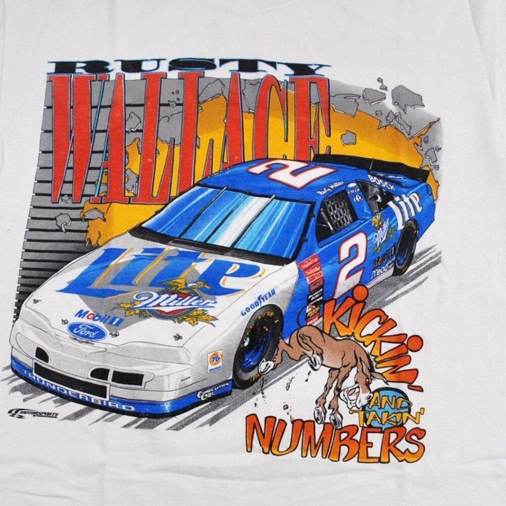 Retro Miller Lite Rusty Wallace 1997 Racing Fan T-Shirt